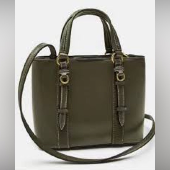 Zara mini city bag, designer, olive green - Picture 11 of 11